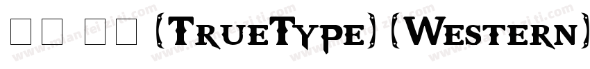 明黑 常规 (TrueType) (Western)字体转换